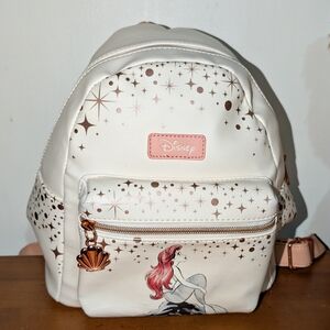 Disney White and Pink Ariel Backpack